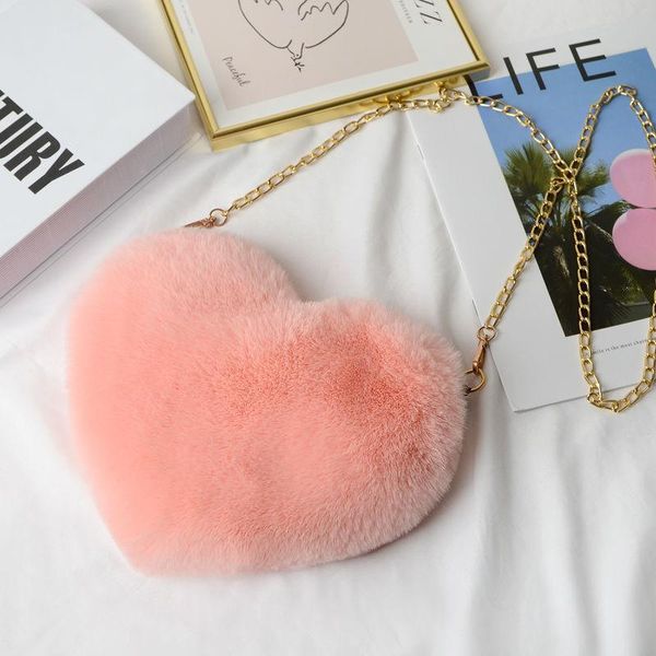 

women's shoulder bags fashionable sunday angora yarns heart shaped bag single crossbody chain coin evening