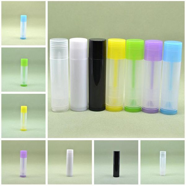 

5pcs 5g empty lip tube with twist bottom clear refillable bottle lipstick container for cosmetic makeup diy tool storage bottles & jars