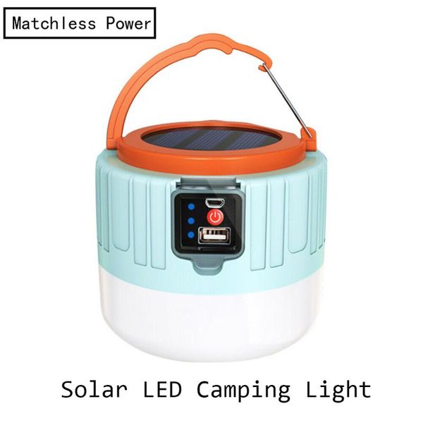 

solar led camping light outdoor waterproof usb rechargeable bulb 2400mah tent lamp portable lanterns emergency