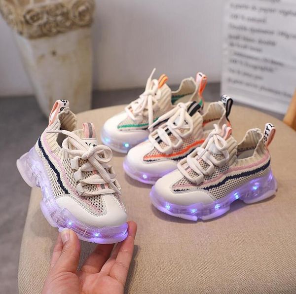 

kids led with light casual sneakers boys girls footwear sweet comfortable charging flash child running shoes sportshoes athletic & outdoor, Black