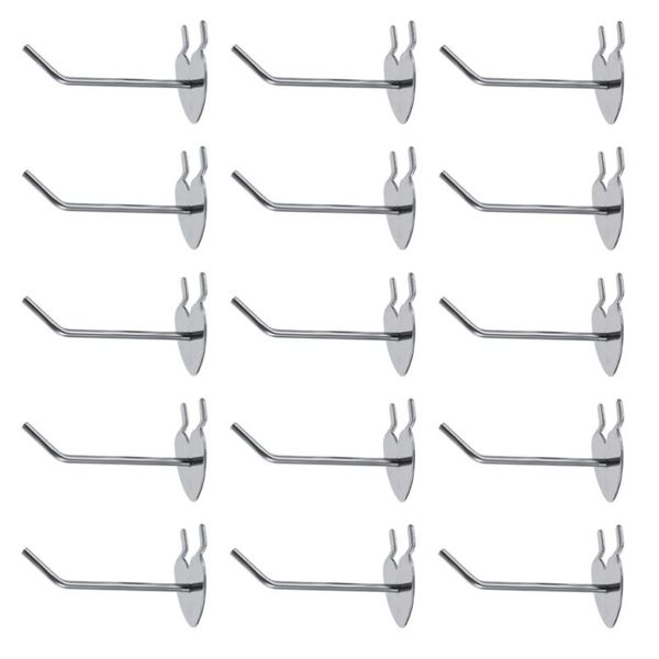 

hooks & rails 1 set 40pcs hanging heart shape shop goods shelf (silver)