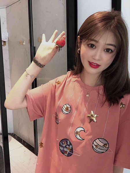 

t-shirt summer 2021 new chic hong kong style net red ins super fire cotton short sleeve t-shirt women's wear, White