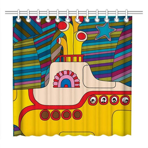 

beetle rock cartoon pattern bathroom shower curtain curtains