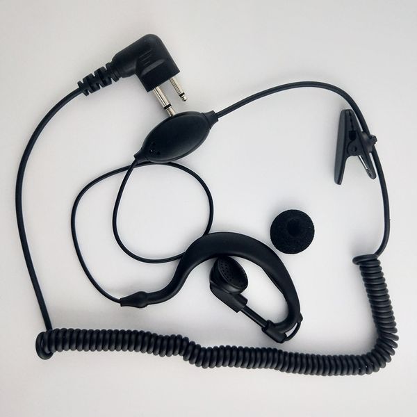 Câble d'écouteur à ressort pour talkie-walkie à la mode et confortable type d'oreille suspendue 88 m câble d'oreille courbe noire