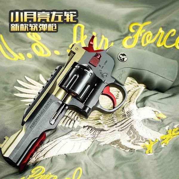 

moon zp5 left little wheel soft bullet r8 hand small 357 boy children's toy gun simulation model props grab