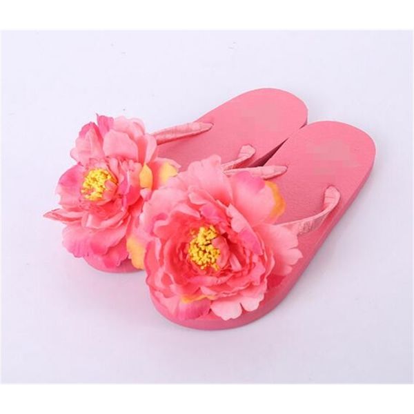 

designer-en beach flip flops flat flowers flip flops beach slippers, Black