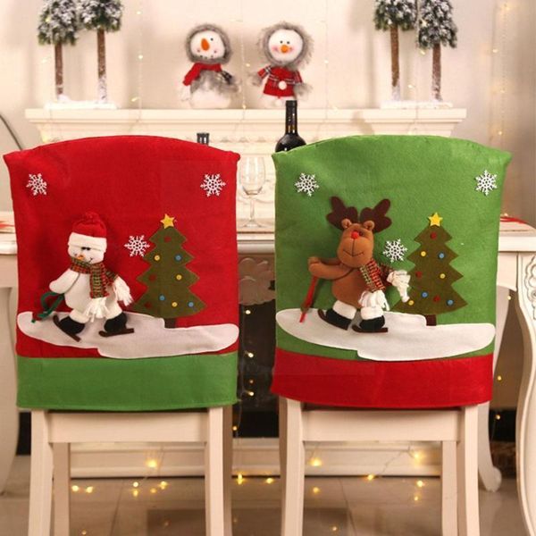 

chair covers christmas back cover santa claus elf chairs decor xmas year table restaurant supplies di t8y8