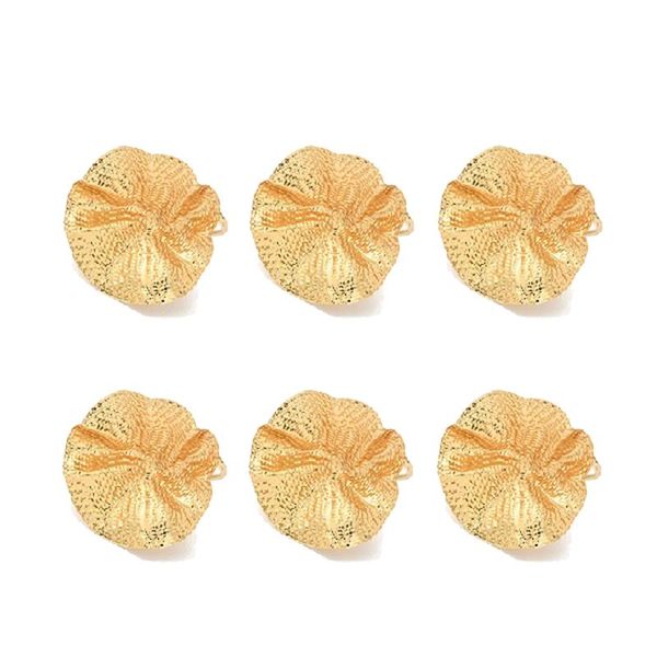 

napkin rings 6pcs metal lotus leaf ring restaurant buckle jewelry towel decoration