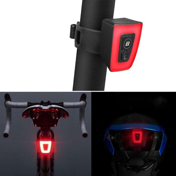 

bicycle bike rear light helmet taillight waterproof 5 modes safety warning usb rechargeable for outdoor night riding lights
