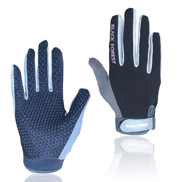 

cycling gloves bicycling full finger men women riding mtb summer breathable anti-slip mittens motorcycle bike, Black