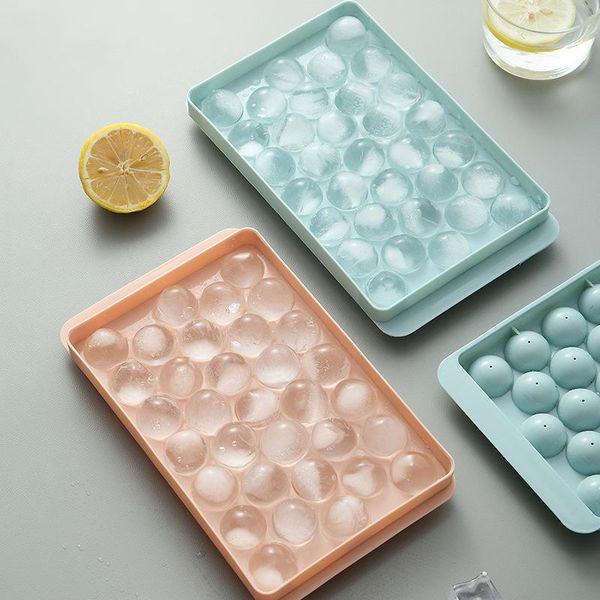

baking moulds bpa ice cube tray round maker plastic mold with lids for cream party whiskey cocktail cold drink