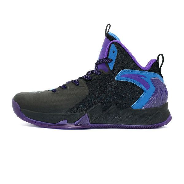 

anta klay thompson kt2 original men's basketball shoes low luxurys designers sneakers - black/purple 112031102s-3