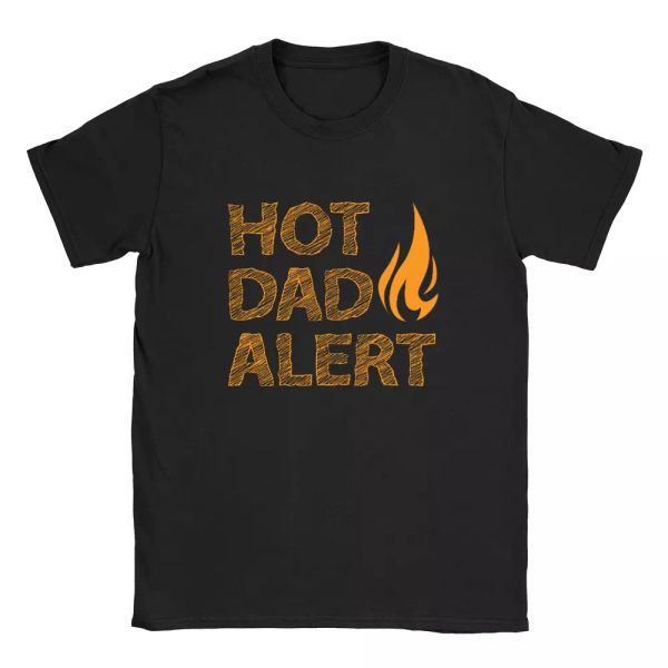 

dad alert mens t-shirt funny joke new dad father's day dilf gift, White;black