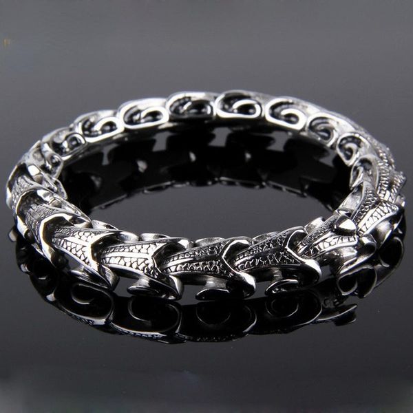 

link, chain korean trend keel bracelets personality men titanium steel jewelry stainless bracelet ornaments, Black