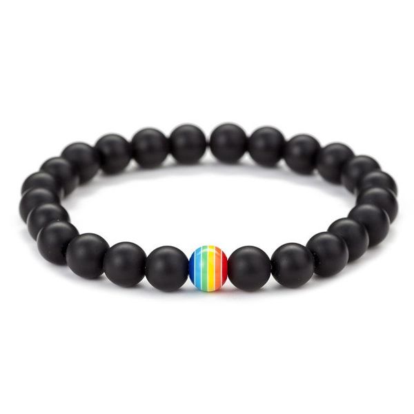 

beaded, strands eakvalin black frosted turquoise men bracelets tiger eye bracelet rainbow hand chain geometric couple bangles fashion