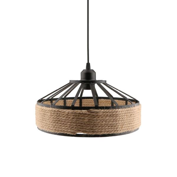 

lamp covers & shades e27 base manila rope twined pendant lightpshade frame iron wire ceiling chandelier hanging lightshade