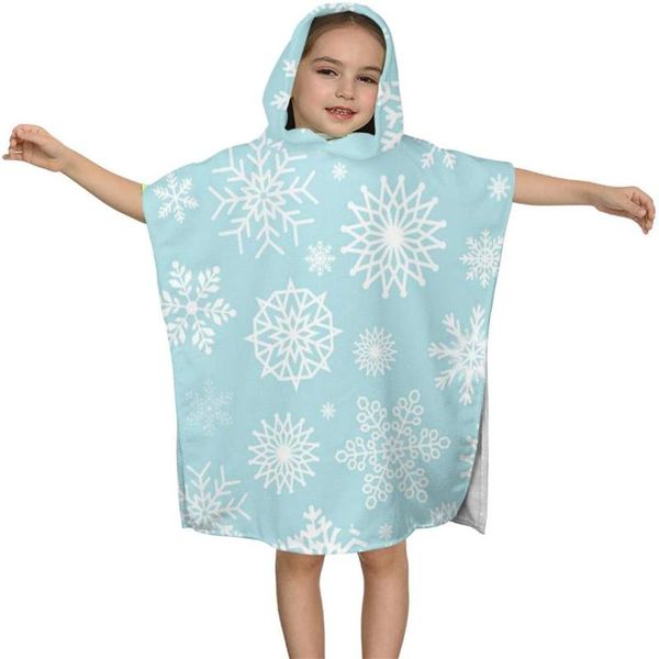 

towel snowflake kids hooded bath for children