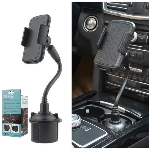 Supporto universale per bottiglia di bevanda per auto Supporto a ventosa Collo di cigno Tazza d'acqua Supporto per cellulare Supporto per tablet per cellulare Supporto per auto Disponibile