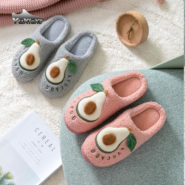 

cotton slippers home female autumn and winter cute cartoon plush warm couple floor male 961, Black