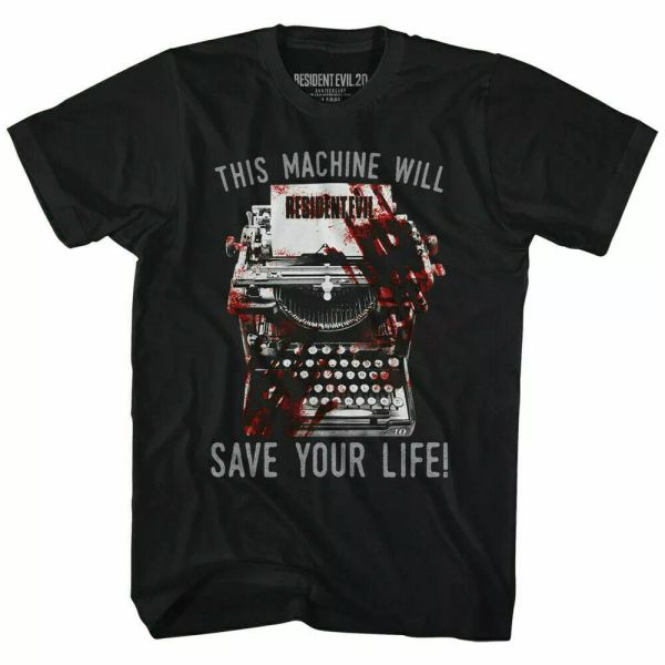 

RESIDENT EVIL Save Your Life T Shirt Licensed Video Gaming Tee Black, White;black