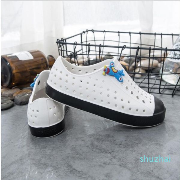 

teen hole shoes brand boys girls native kids slippers shoes size 28-44, Black