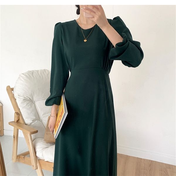 

s-xl plus size autumn dress girls party female vintage long sleeve spring evening women es robe vestido 210423, Black;gray