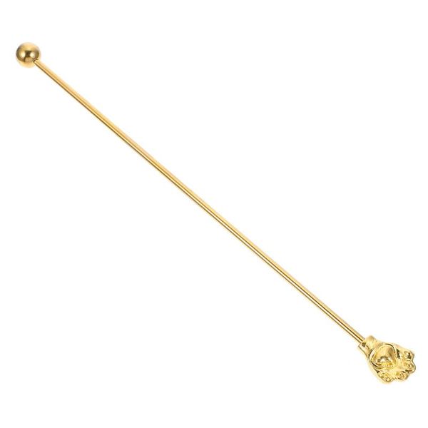 

spoons 1pc household stirring spoon stainless coffee mixing scoop (golden)