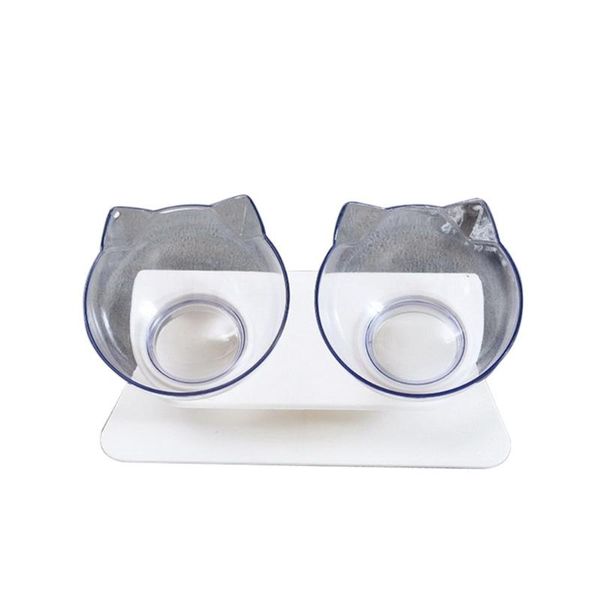 

cat bowls & feeders non-slip double bowl dog with raised stand pet supplies water for cats and ultra small