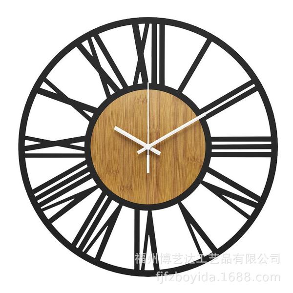 

wall clocks nordic iron clock household living room bedroom simple creative light luxury silent watches decor