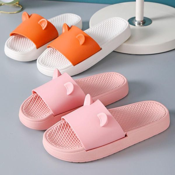 

slippers shoes women female summer red antiskid sandalias mujer, Black