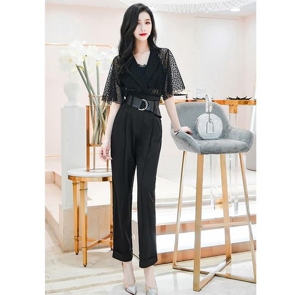 

women's pants & capris 2021 spring women high waist trousers black elegant office lady zipper flare hem casual solid minimalist, Black;white