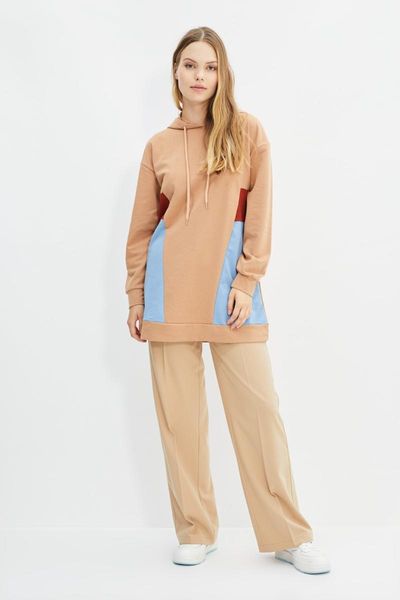 

women's hoodies & sweatshirts trendyol knitted sweatshirt tctaw22tw0037, Black