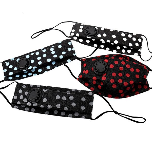 

wave dot pattern printing breathing valve anti haze mask with three layers of pm2.5 filter