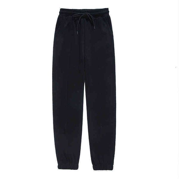

grey sports pants women's loose 2021 spring and autumn harlem slim legged, Black;white