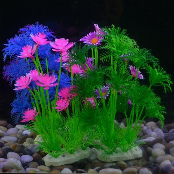 

aquarium plants plastic artificial decoration plant water grass ornament decor background fish tank decorations