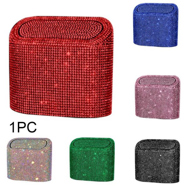 

other interior accessories car trash bin hanging diamond encrusted vehicle garbage dust case storage box auto card slot can