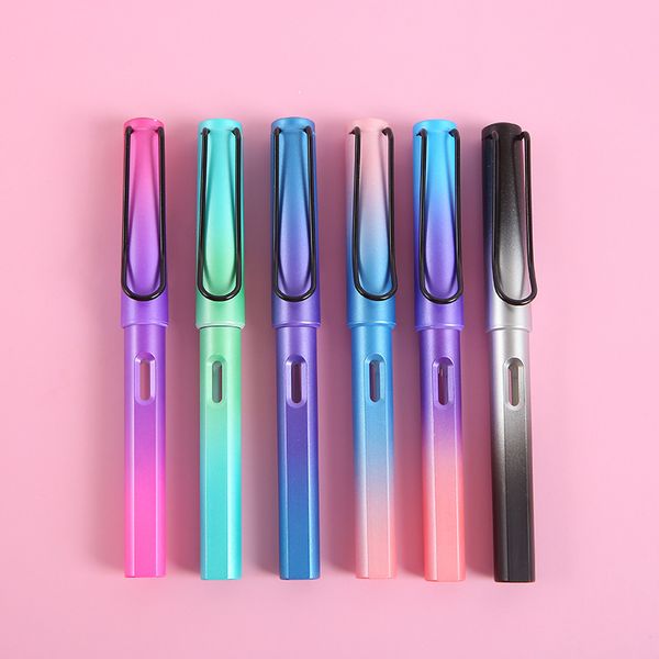 

gradient colorful pen color replaceable ink bag calligraphy practice gift