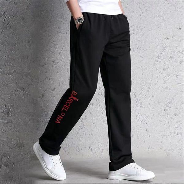 

sweatpants sweat formal casual women pants trousers young man with fleece straight leg students sports joggers plus size 6xl, Black