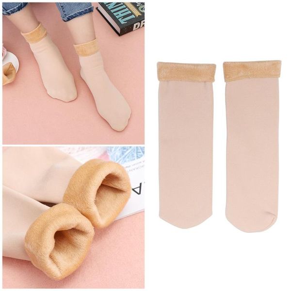 

socks & hosiery winter wamer women thicken thermal wool cashmere snow seamless velvet boots floor sleeping for mens, Black;white