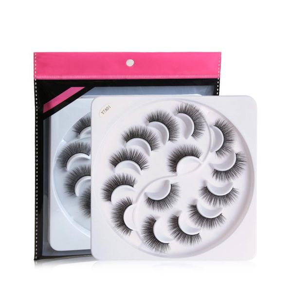

false eyelashes fake lmitation mink 3d nature lightness bushy extend 7 pairs