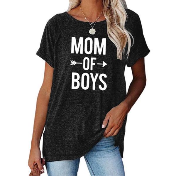 

women's t-shirt showtly mom of boys letter clothes 2021 fashion funny saying t shirts wife feminist slogan tee, White