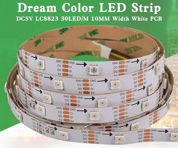 

strips 5v 27khz high fpwm frequency hd107s rgb led strip 30pixels/m