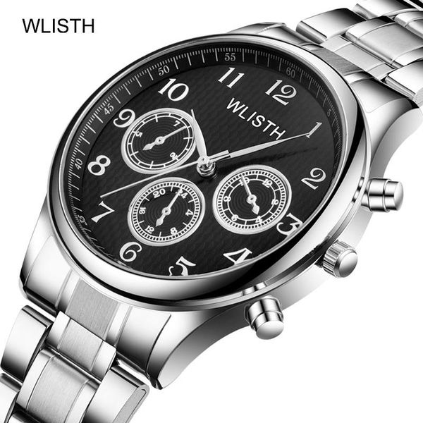 

wristwatches relogio masculino mens watches stainless steel wrist watch men male clock erkek kol saati reloj hombre, Slivery;brown