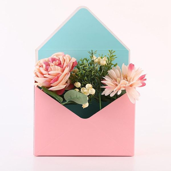 

gift wrap 10pcs hand holds folding floral bouquet paper box romantic flower holder decor envelope boxes