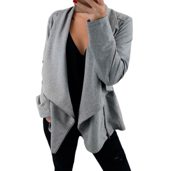 

hoodies hoodie with diagonal per plain poleron mujer 2021 womens zip up, Black