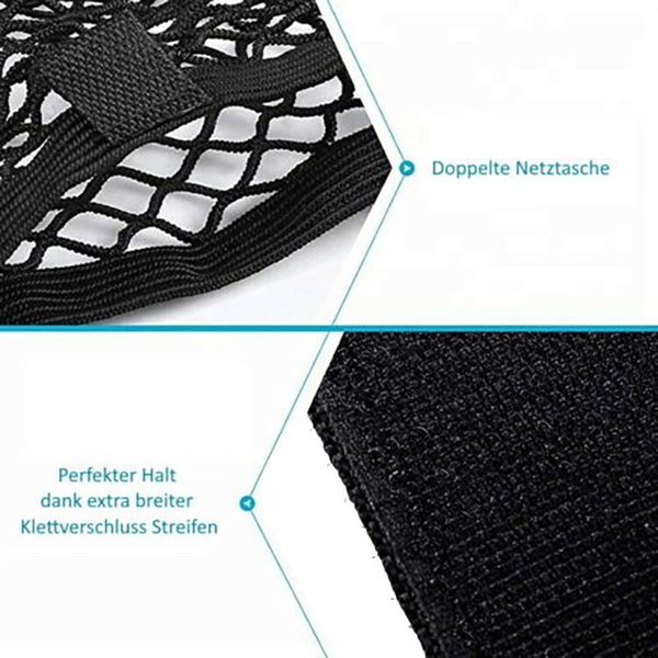 

car organizer high elastic storage net bag phones pocket cage rear suv universal 2pcs set