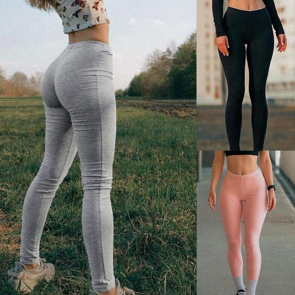 

women's yoga pants high waist tights sweatpants gym casual fitness leggings ladies fashion solid color hip lifting sports outfits, White;red