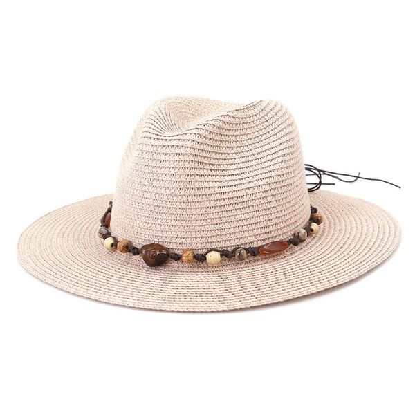 

berets natural straw handmade weave warm sun hat simple wide seaside camping outdoor for women british style jazz, Blue;gray