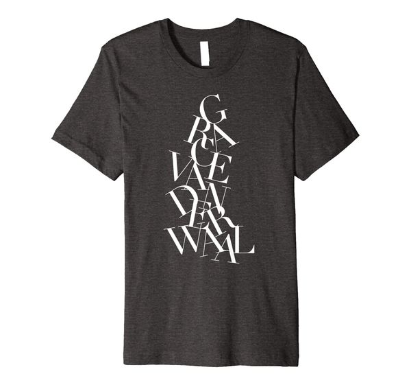 

grace vanderwaal stacked logo tee officially licensed, White;black