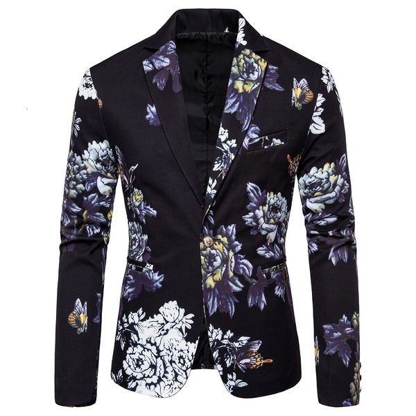 

men's suits & blazers high-quality male style cotton printed blazers/thin suit jacket/man fashion s-3xl cats 0nnd, White;black